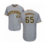 Men's Pittsburgh Pirates #65 J.T. Brubaker Grey Road Flex Base Authentic Collection Baseball Player Jersey