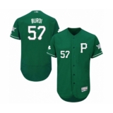 Men's Pittsburgh Pirates #57 Nick Burdi Green Celtic Flexbase Authentic Collection Baseball Player Jersey