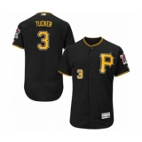 Men's Pittsburgh Pirates #3 Cole Tucker Black Alternate Flex Base Authentic Collection Baseball Player Jersey