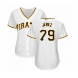 Women's Pittsburgh Pirates #79 Williams Jerez Authentic White Home Cool Base Baseball Player Jersey
