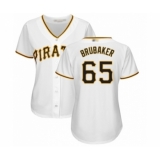 Women's Pittsburgh Pirates #65 J.T. Brubaker Authentic White Home Cool Base Baseball Player Jersey