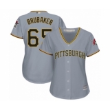 Women's Pittsburgh Pirates #65 J.T. Brubaker Authentic Grey Road Cool Base Baseball Player Jersey