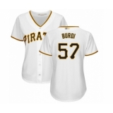 Women's Pittsburgh Pirates #57 Nick Burdi Authentic White Home Cool Base Baseball Player Jersey