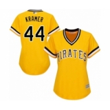 Women's Pittsburgh Pirates #44 Kevin Kramer Authentic Gold Alternate Cool Base Baseball Player Jersey