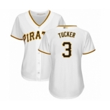 Women's Pittsburgh Pirates #3 Cole Tucker Authentic White Home Cool Base Baseball Player Jersey