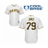 Youth Pittsburgh Pirates #79 Williams Jerez Authentic White Home Cool Base Baseball Player Jersey
