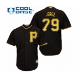 Youth Pittsburgh Pirates #79 Williams Jerez Authentic Black Alternate Cool Base Baseball Player Jersey
