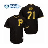 Youth Pittsburgh Pirates #71 Yacksel Rios Authentic Black Alternate Cool Base Baseball Player Jersey