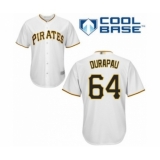 Youth Pittsburgh Pirates #64 Montana DuRapau Authentic White Home Cool Base Baseball Player Jersey