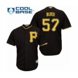 Youth Pittsburgh Pirates #57 Nick Burdi Authentic Black Alternate Cool Base Baseball Player Jersey