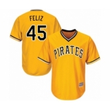 Youth Pittsburgh Pirates #45 Michael Feliz Authentic Gold Alternate Cool Base Baseball Player Jersey