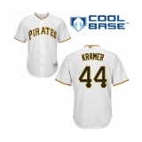 Youth Pittsburgh Pirates #44 Kevin Kramer Authentic White Home Cool Base Baseball Player Jersey