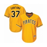 Youth Pittsburgh Pirates #37 Edgar Santana Authentic Gold Alternate Cool Base Baseball Player Jersey
