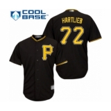Youth Pittsburgh Pirates #22 Geoff Hartlieb Authentic Black Alternate Cool Base Baseball Player Jersey