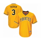 Youth Pittsburgh Pirates #3 Cole Tucker Authentic Gold Alternate Cool Base Baseball Player Jersey