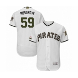 Men's Pittsburgh Pirates #59 Joe Musgrove White Alternate Authentic Collection Flex Base Baseball Player Jersey