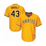 Youth Pittsburgh Pirates #43 Steven Brault Authentic Gold Alternate Cool Base Baseball Player Jersey