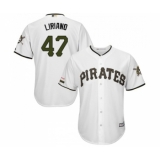 Men's Pittsburgh Pirates #47 Francisco Liriano Replica White Alternate Cool Base Baseball Jersey