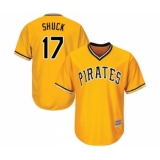 Youth Pittsburgh Pirates #17 JB Shuck Replica Gold Alternate Cool Base Baseball Jersey
