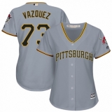 Women's Majestic Pittsburgh Pirates #73 Felipe Vazquez Authentic Grey Road Cool Base MLB Jersey