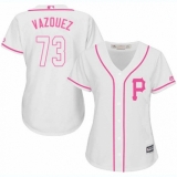 Women's Majestic Pittsburgh Pirates #73 Felipe Vazquez Replica White Fashion Cool Base MLB Jersey
