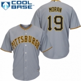 Youth Majestic Pittsburgh Pirates #19 Colin Moran Authentic White Home Cool Base MLB Jersey