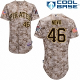 Men's Majestic Pittsburgh Pirates #46 Ivan Nova Replica Camo Alternate Cool Base MLB Jersey