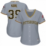 Women's Majestic Pittsburgh Pirates #39 Chad Kuhl Authentic Grey Road Cool Base MLB Jersey