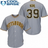 Men's Majestic Pittsburgh Pirates #39 Chad Kuhl Replica Grey Road Cool Base MLB Jersey