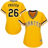Women's Majestic Pittsburgh Pirates #26 Adam Frazier Replica Gold Alternate Cool Base MLB Jersey