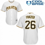 Men's Majestic Pittsburgh Pirates #26 Adam Frazier Replica White Home Cool Base MLB Jersey