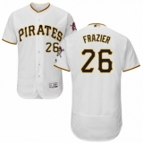 Men's Majestic Pittsburgh Pirates #26 Adam Frazier White Home Flex Base Authentic Collection MLB Jersey