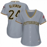 Women's Majestic Pittsburgh Pirates #24 Tyler Glasnow Replica Grey Road Cool Base MLB Jersey
