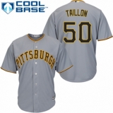 Men's Majestic Pittsburgh Pirates #50 Jameson Taillon Replica Grey Road Cool Base MLB Jersey
