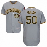 Men's Majestic Pittsburgh Pirates #50 Jameson Taillon Grey Road Flex Base Authentic Collection MLB Jersey