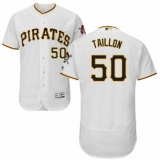 Men's Majestic Pittsburgh Pirates #50 Jameson Taillon White Home Flex Base Authentic Collection MLB Jersey