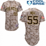 Men's Majestic Pittsburgh Pirates #55 Josh Bell Replica Camo Alternate Cool Base MLB Jersey