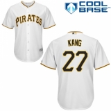 Youth Majestic Pittsburgh Pirates #27 Jung-ho Kang Replica White Home Cool Base MLB Jersey