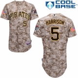 Men's Majestic Pittsburgh Pirates #5 Josh Harrison Authentic Camo Alternate Cool Base MLB Jersey