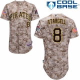 Men's Majestic Pittsburgh Pirates #8 Willie Stargell Authentic Camo Alternate Cool Base MLB Jersey