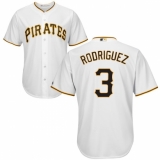 Youth Majestic Pittsburgh Pirates #3 Sean Rodriguez Authentic White Home Cool Base MLB Jersey