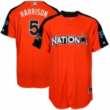 Men's Majestic Pittsburgh Pirates #5 Josh Harrison Replica Orange National League 2017 MLB All-Star MLB Jersey