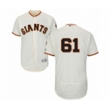 Men's San Francisco Giants #61 Burch Smith Cream Home Flex Base Authentic Collection Baseball Player Jersey