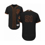 Men's San Francisco Giants #51 Conner Menez Black Alternate Flex Base Authentic Collection Baseball Player Jersey