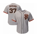 Men's San Francisco Giants #37 Joey Rickard Grey Alternate Flex Base Authentic Collection Baseball Player Jersey
