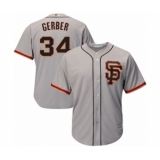 Men's San Francisco Giants #34 Mike Gerber Grey Alternate Flex Base Authentic Collection Baseball Player Jersey