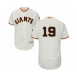 Men's San Francisco Giants #19 Mauricio Dubon Cream Home Flex Base Authentic Collection Baseball Player Jersey
