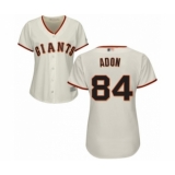Women's San Francisco Giants #84 Melvin Adon Authentic Cream Home Cool Base Baseball Player Jersey