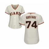 Women's San Francisco Giants #74 Jandel Gustave Authentic Cream Home Cool Base Baseball Player Jersey