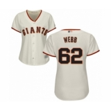 Women's San Francisco Giants #62 Logan Webb Authentic Cream Home Cool Base Baseball Player Jersey